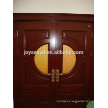 Puerta de puerta de madera de alta calidad con vidrio